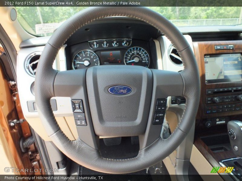 Golden Bronze Metallic / Pale Adobe 2012 Ford F150 Lariat SuperCrew 4x4