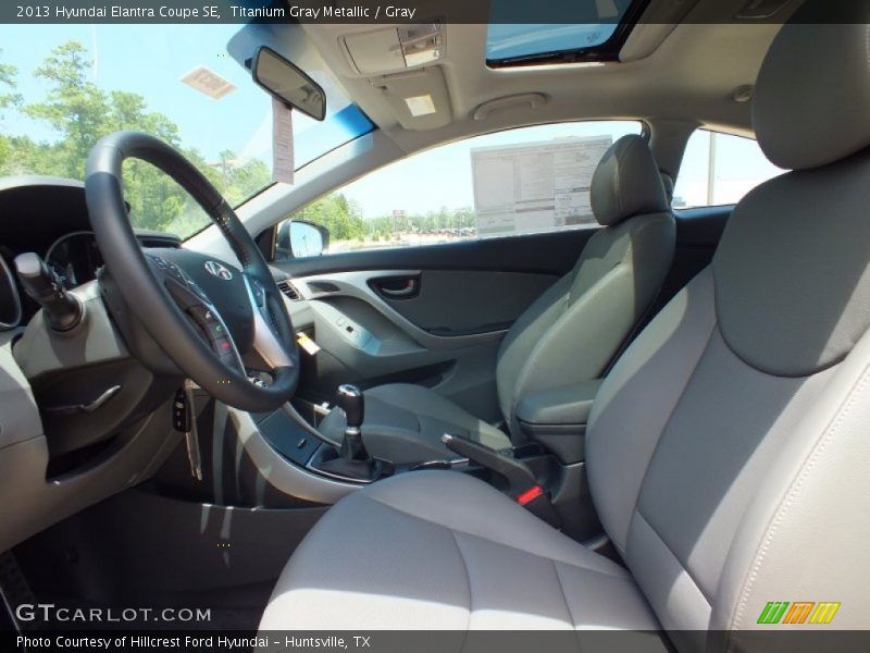 Titanium Gray Metallic / Gray 2013 Hyundai Elantra Coupe SE