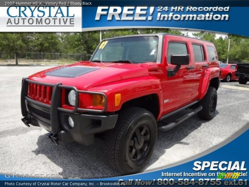Victory Red / Ebony Black 2007 Hummer H3 X