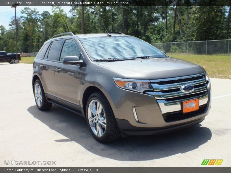 Mineral Gray Metallic / Medium Light Stone 2013 Ford Edge SEL EcoBoost