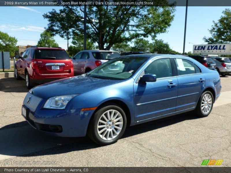 Sport Blue Metallic / Dark Charcoal/Medium Light Stone 2009 Mercury Milan V6 Premier