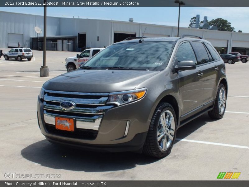 Mineral Gray Metallic / Medium Light Stone 2013 Ford Edge SEL EcoBoost