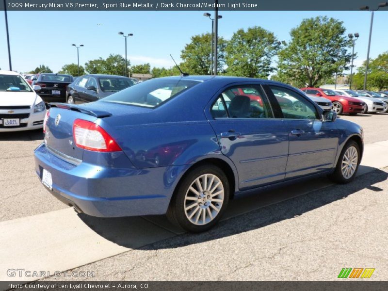 Sport Blue Metallic / Dark Charcoal/Medium Light Stone 2009 Mercury Milan V6 Premier