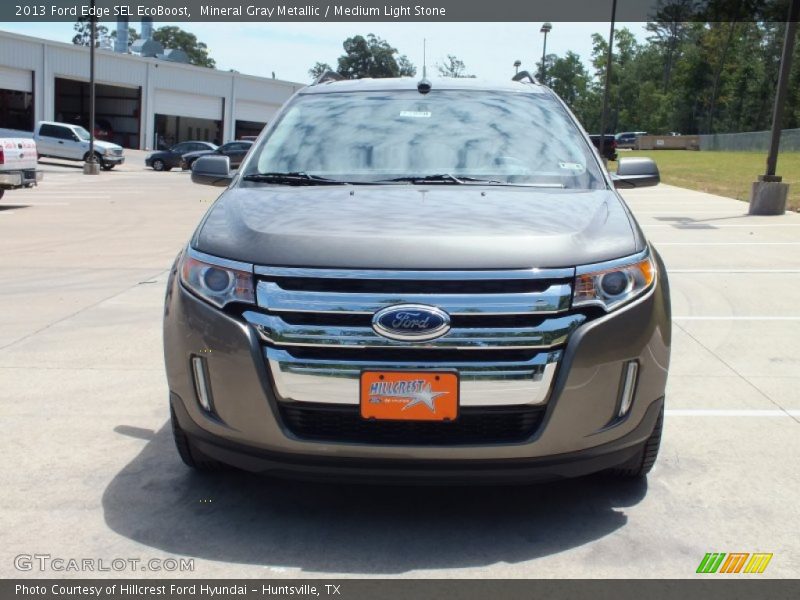Mineral Gray Metallic / Medium Light Stone 2013 Ford Edge SEL EcoBoost
