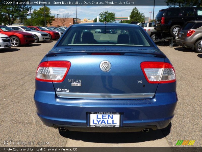 Sport Blue Metallic / Dark Charcoal/Medium Light Stone 2009 Mercury Milan V6 Premier