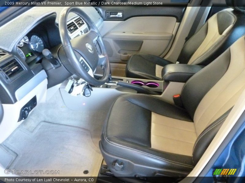 Sport Blue Metallic / Dark Charcoal/Medium Light Stone 2009 Mercury Milan V6 Premier