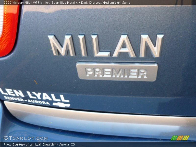 Sport Blue Metallic / Dark Charcoal/Medium Light Stone 2009 Mercury Milan V6 Premier