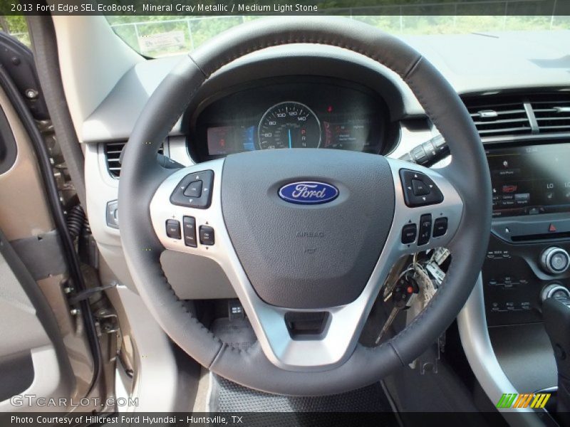 Mineral Gray Metallic / Medium Light Stone 2013 Ford Edge SEL EcoBoost