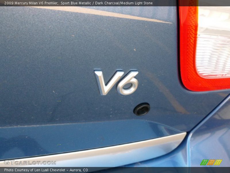 Sport Blue Metallic / Dark Charcoal/Medium Light Stone 2009 Mercury Milan V6 Premier