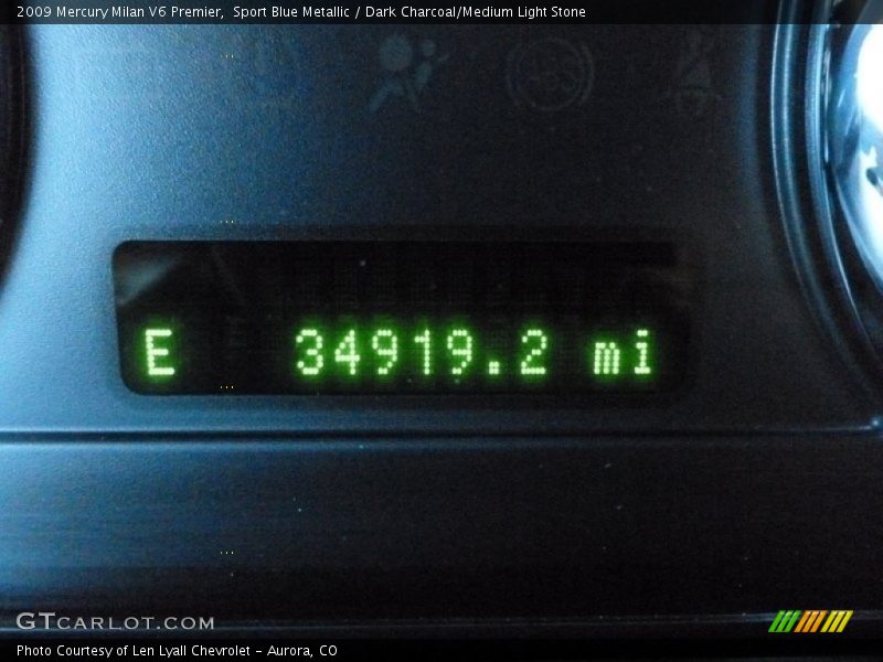 Sport Blue Metallic / Dark Charcoal/Medium Light Stone 2009 Mercury Milan V6 Premier