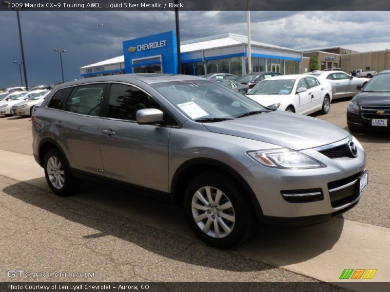 Liquid Silver Metallic / Black 2009 Mazda CX-9 Touring AWD