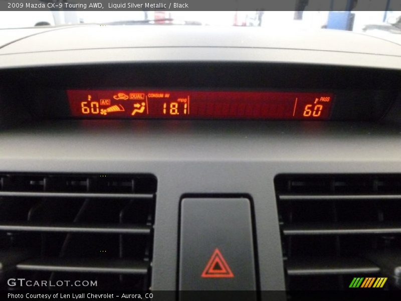 Liquid Silver Metallic / Black 2009 Mazda CX-9 Touring AWD