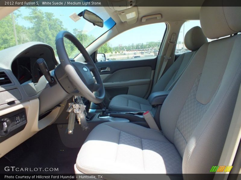 White Suede / Medium Light Stone 2012 Ford Fusion S