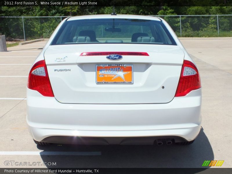 White Suede / Medium Light Stone 2012 Ford Fusion S