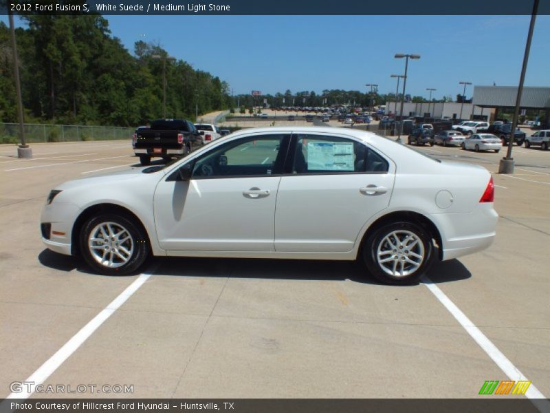 White Suede / Medium Light Stone 2012 Ford Fusion S