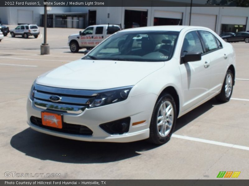 White Suede / Medium Light Stone 2012 Ford Fusion S