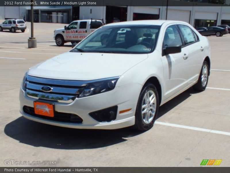 White Suede / Medium Light Stone 2012 Ford Fusion S