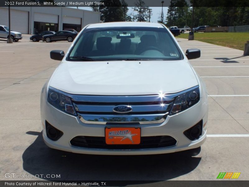 White Suede / Medium Light Stone 2012 Ford Fusion S