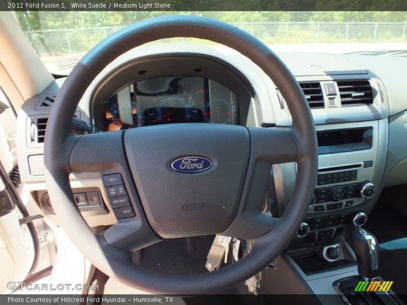 White Suede / Medium Light Stone 2012 Ford Fusion S