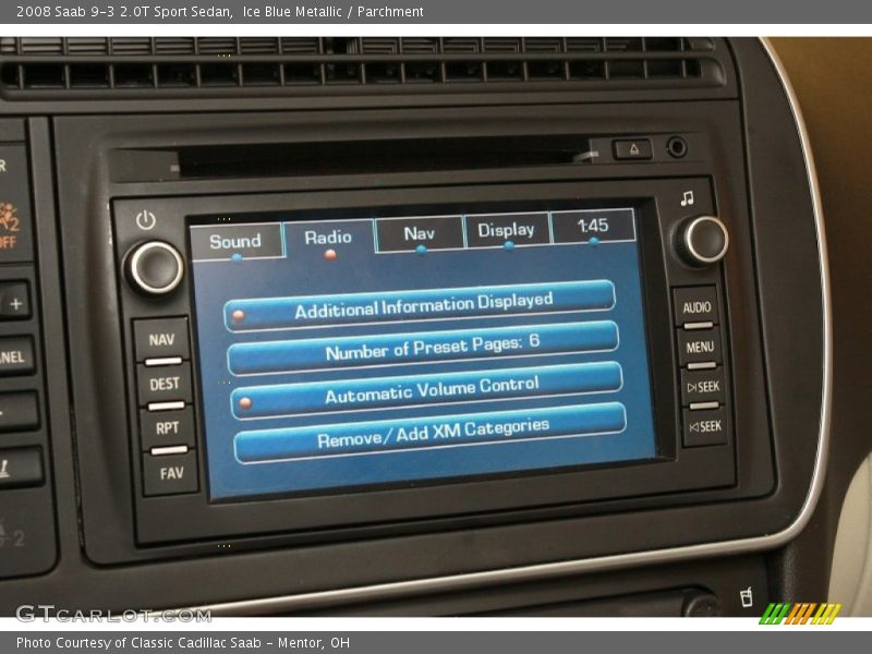 Controls of 2008 9-3 2.0T Sport Sedan