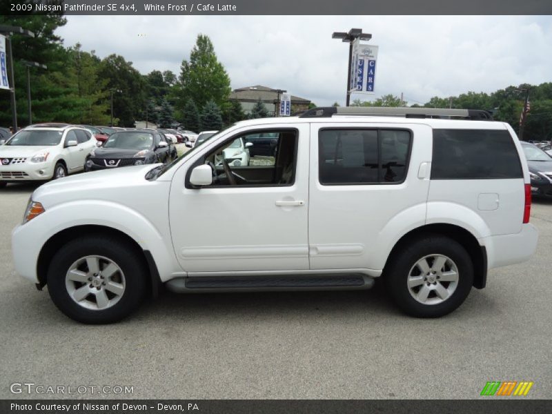 White Frost / Cafe Latte 2009 Nissan Pathfinder SE 4x4