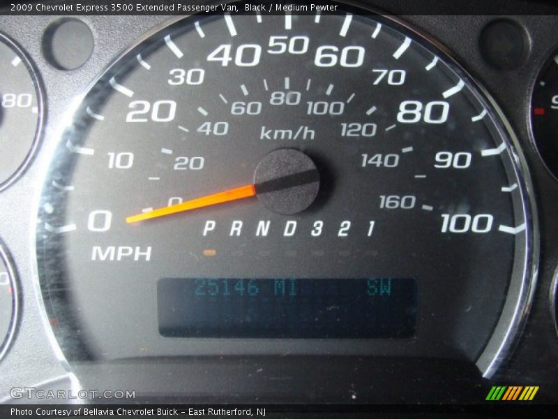 Black / Medium Pewter 2009 Chevrolet Express 3500 Extended Passenger Van