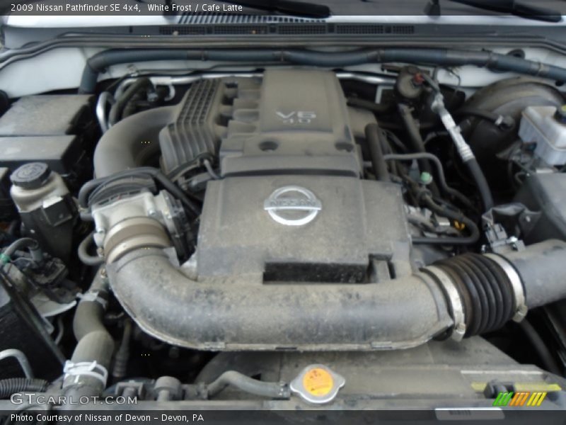 White Frost / Cafe Latte 2009 Nissan Pathfinder SE 4x4
