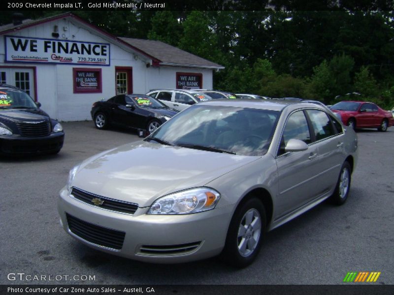 Gold Mist Metallic / Neutral 2009 Chevrolet Impala LT