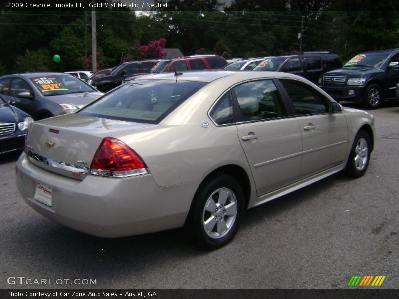 Gold Mist Metallic / Neutral 2009 Chevrolet Impala LT