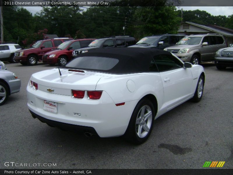 Summit White / Gray 2011 Chevrolet Camaro LT Convertible