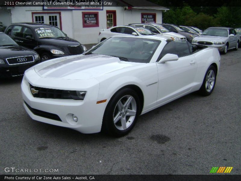 Summit White / Gray 2011 Chevrolet Camaro LT Convertible
