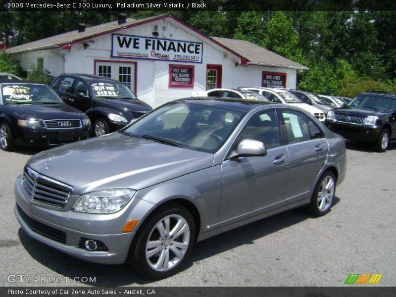 Palladium Silver Metallic / Black 2008 Mercedes-Benz C 300 Luxury