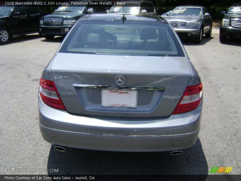 Palladium Silver Metallic / Black 2008 Mercedes-Benz C 300 Luxury