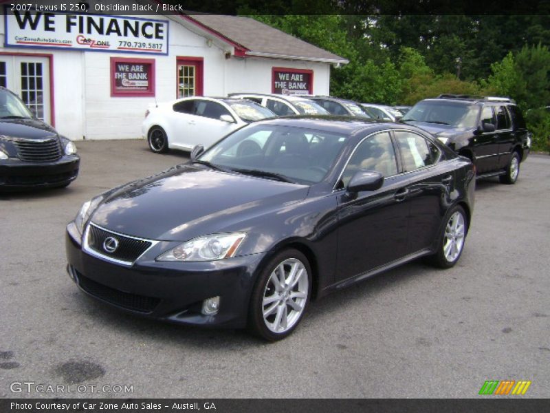Obsidian Black / Black 2007 Lexus IS 250