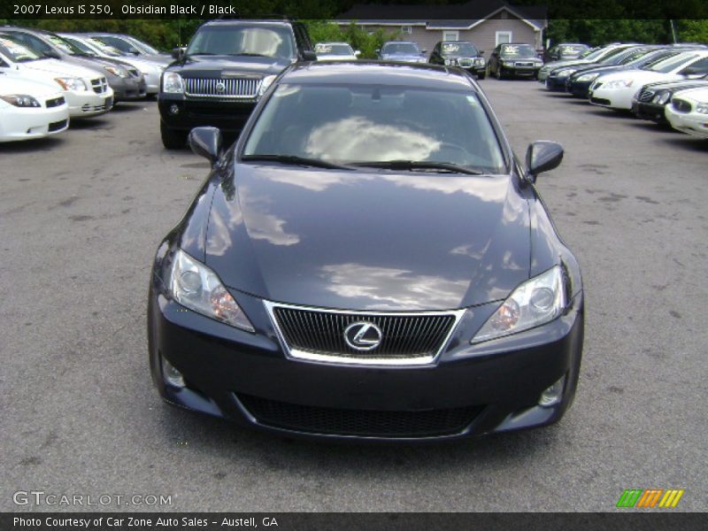 Obsidian Black / Black 2007 Lexus IS 250