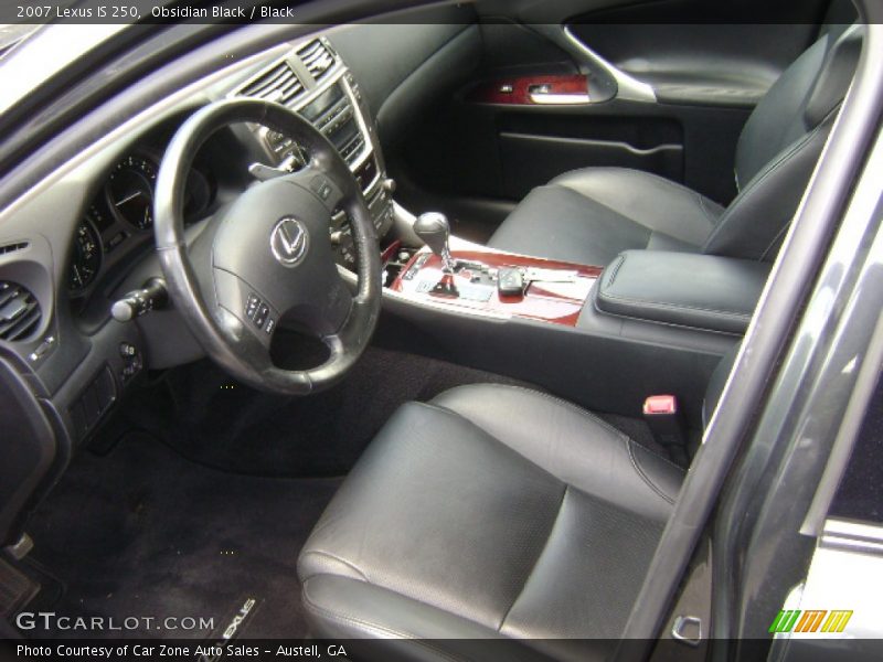 Obsidian Black / Black 2007 Lexus IS 250
