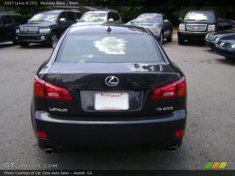 Obsidian Black / Black 2007 Lexus IS 250