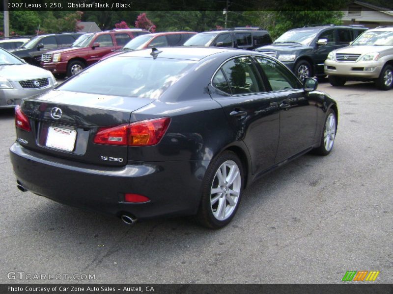 Obsidian Black / Black 2007 Lexus IS 250