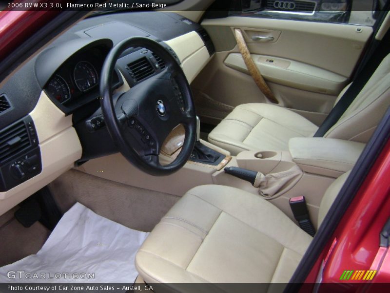 Flamenco Red Metallic / Sand Beige 2006 BMW X3 3.0i