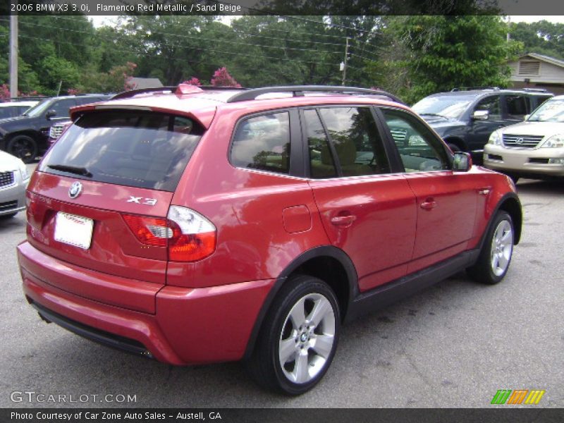 Flamenco Red Metallic / Sand Beige 2006 BMW X3 3.0i