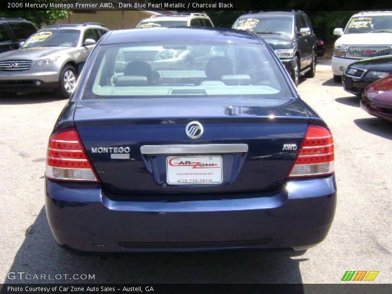 Dark Blue Pearl Metallic / Charcoal Black 2006 Mercury Montego Premier AWD