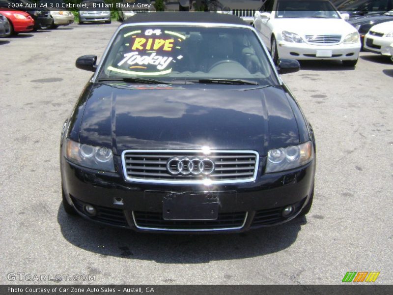 Brilliant Black / Grey 2004 Audi A4 3.0 Cabriolet