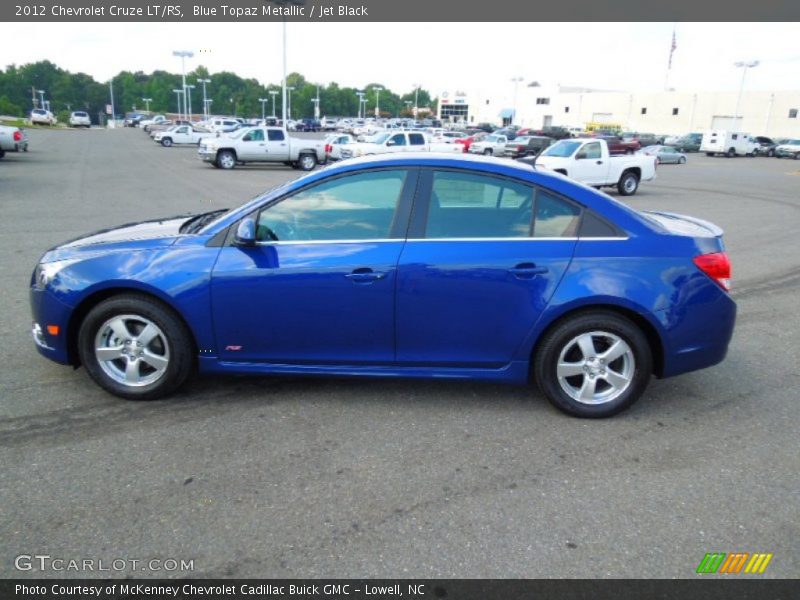 Blue Topaz Metallic / Jet Black 2012 Chevrolet Cruze LT/RS