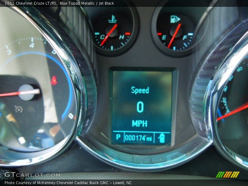 Blue Topaz Metallic / Jet Black 2012 Chevrolet Cruze LT/RS