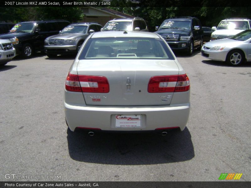 Silver Birch Metallic / Sand 2007 Lincoln MKZ AWD Sedan