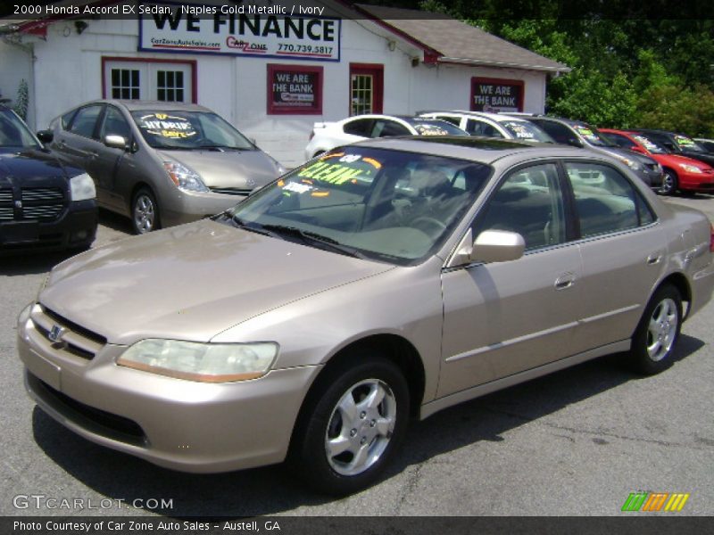 Naples Gold Metallic / Ivory 2000 Honda Accord EX Sedan