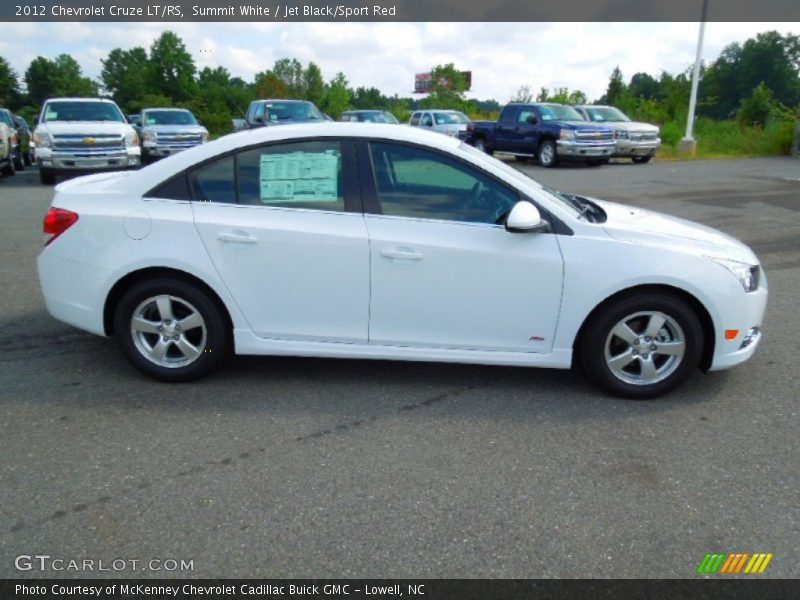 Summit White / Jet Black/Sport Red 2012 Chevrolet Cruze LT/RS