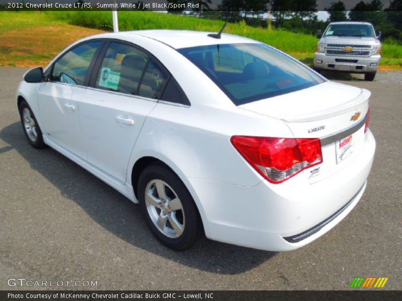 Summit White / Jet Black/Sport Red 2012 Chevrolet Cruze LT/RS