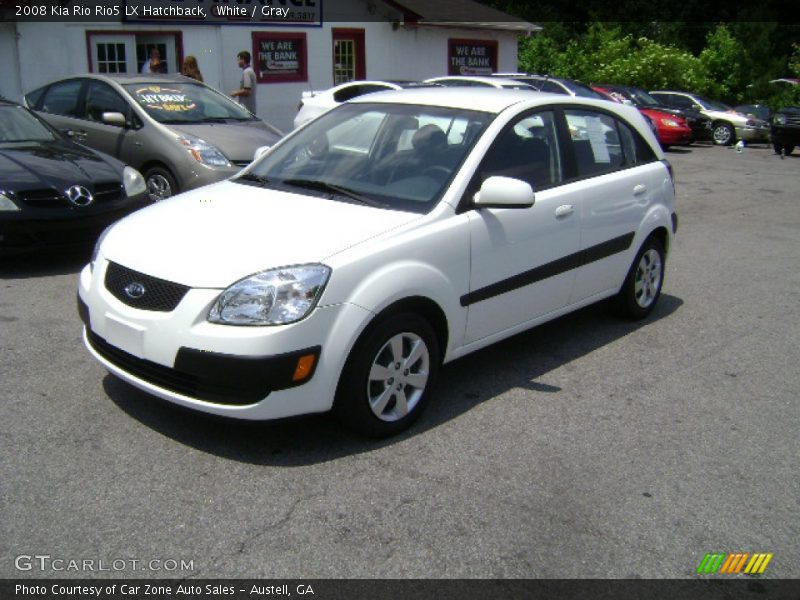 White / Gray 2008 Kia Rio Rio5 LX Hatchback
