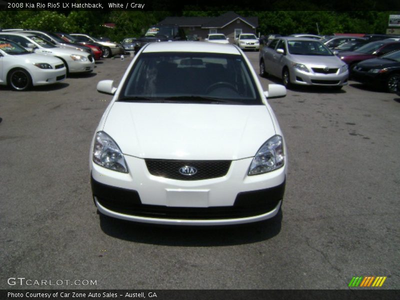 White / Gray 2008 Kia Rio Rio5 LX Hatchback